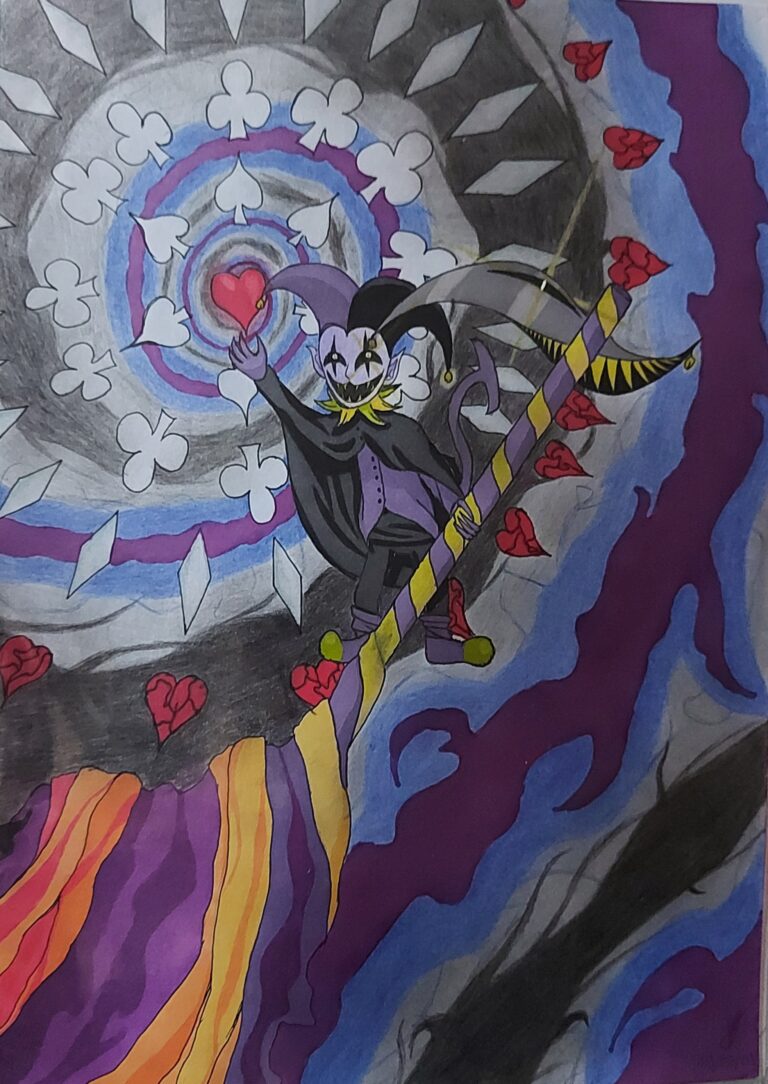 Représentation de Jevil du jeu DELTARUNE