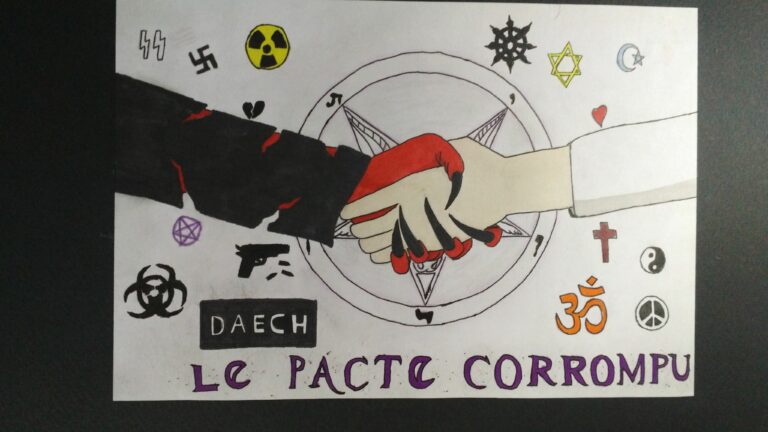 Dessin comme thème "la poignée de main"